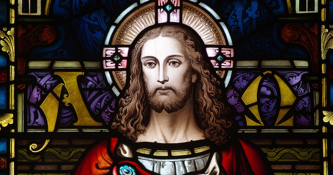 Jesus Christ in stained glass